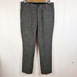 Michael Kors Wool Blend Gingham Slim Fit Pants Women's 32/32 Made in Italy NWT